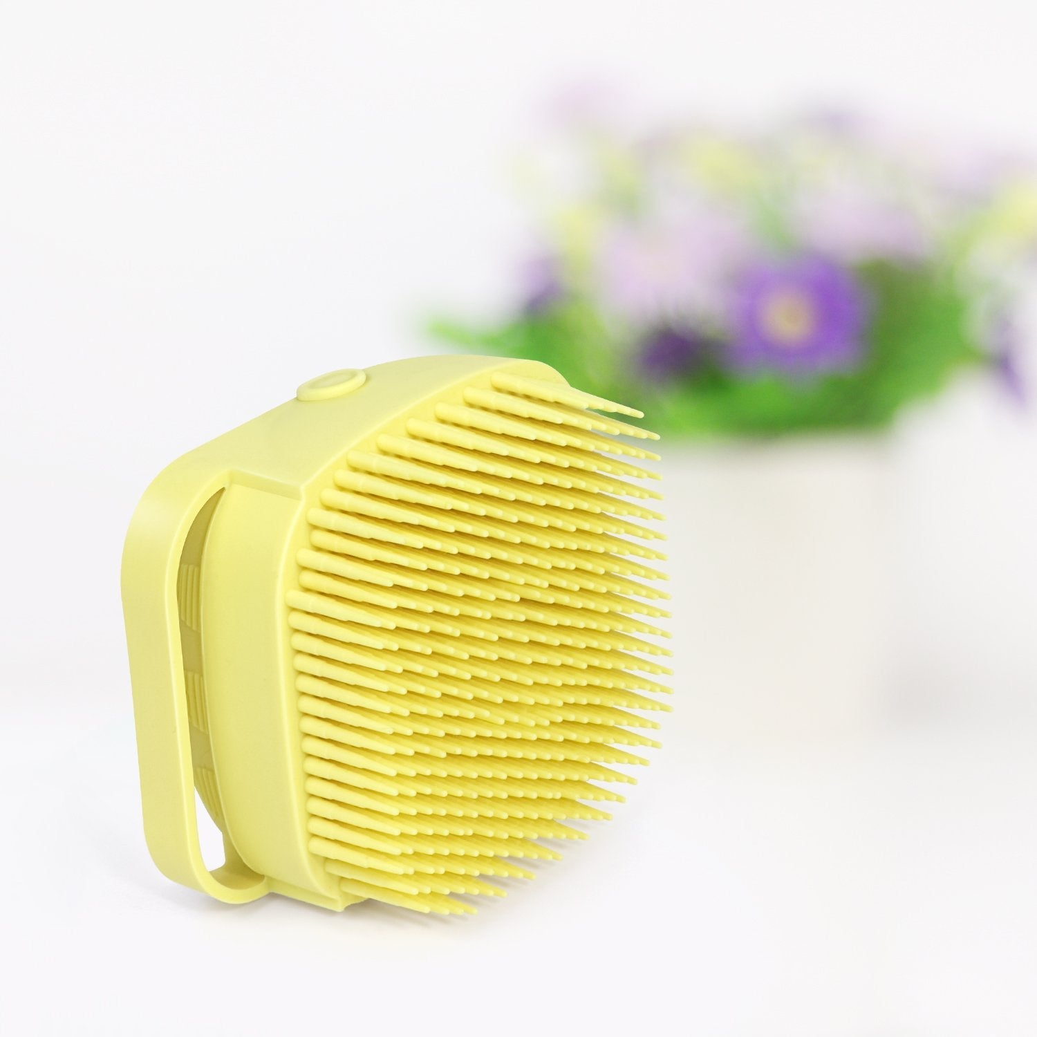 Silicone Massage Bath Body Brush Soft Bristle With Shampoo Dispenser - Image 4
