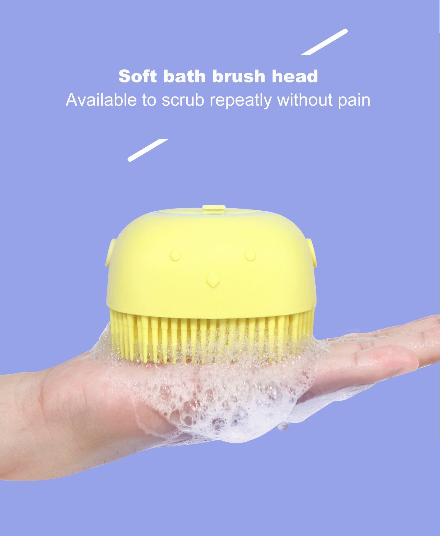 SILICONE MASSAGE BATH BODY BRUSH WITH SHAMPOO DISPENSER, SCRUBBER - Image 7