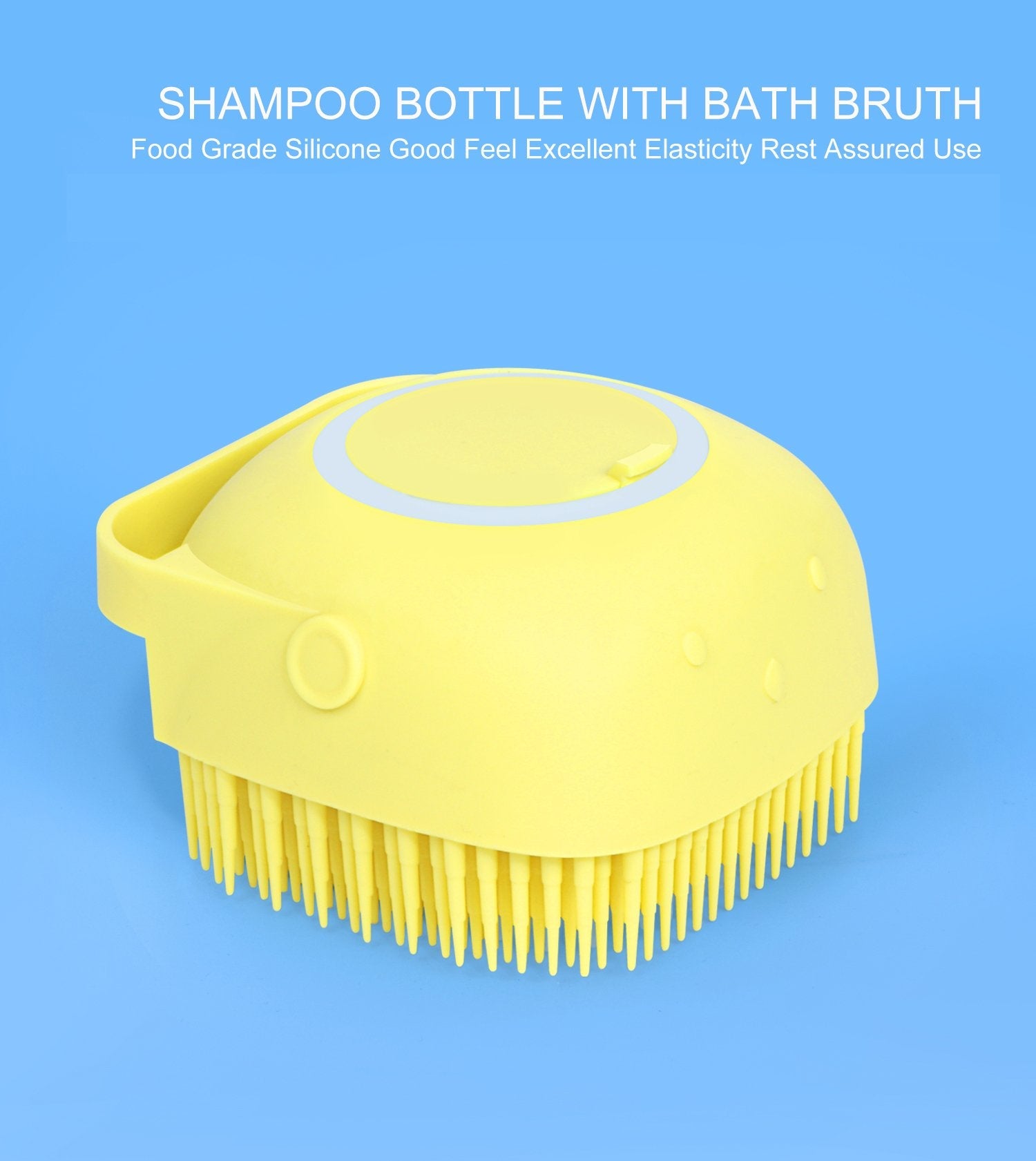 SILICONE MASSAGE BATH BODY BRUSH WITH SHAMPOO DISPENSER, SCRUBBER - Image 8