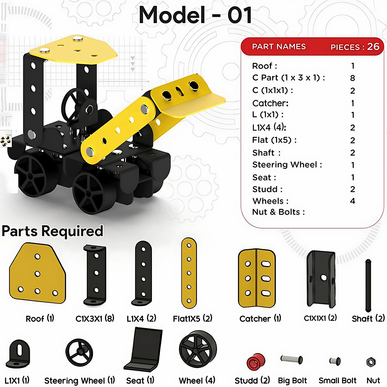 Aditi STEM Educational Mecha Racer DIY Construction Kit - Image 7