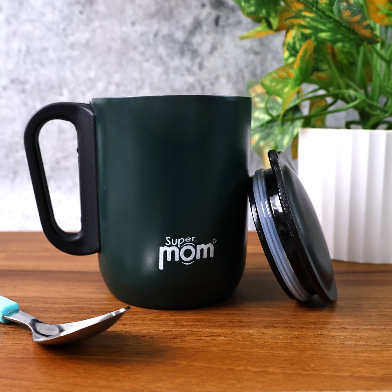 Supermom Metallic Stainless Steel Insulated Mug with Lid Approx 300Ml (1 Pc) - Image 7