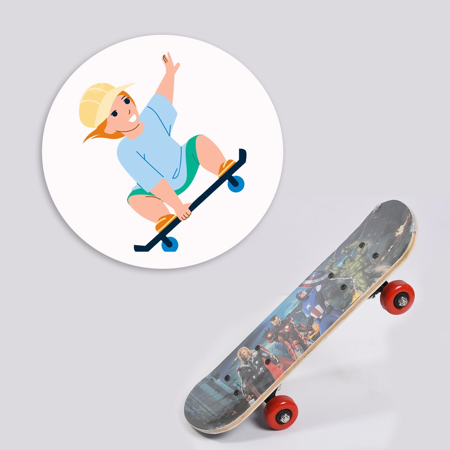 Knx Lightweight Wood Skateboard for Kids, Teens, Adults