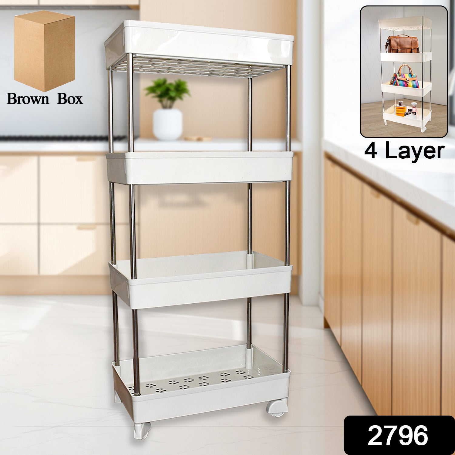 4 Layer Kitchen Rack For Holding And Placing Types Of Things - Image 2