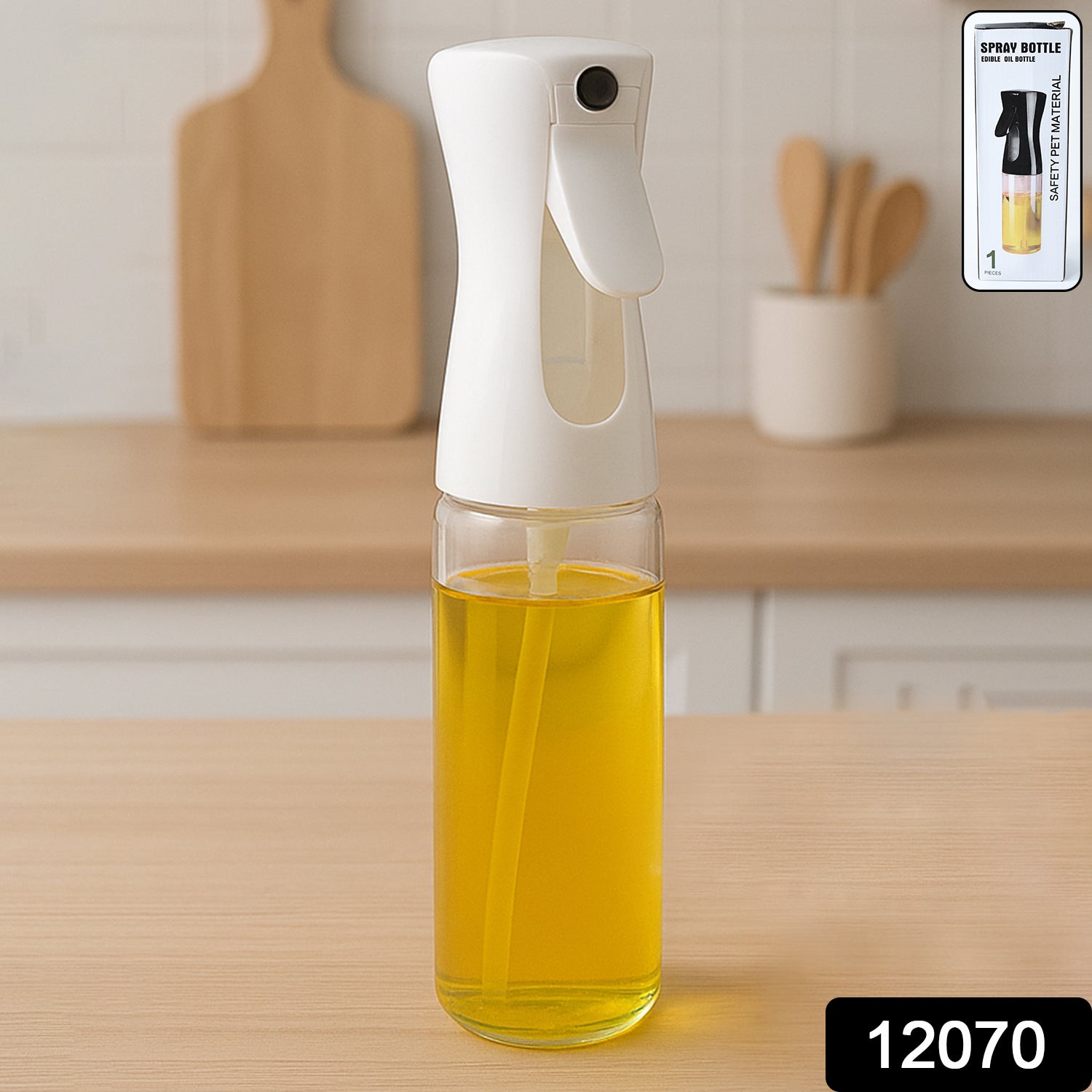 Glass Oil Spray Bottle - Versatile Kitchen Gadgets (250 ML Approx / With White Box) - Image 2