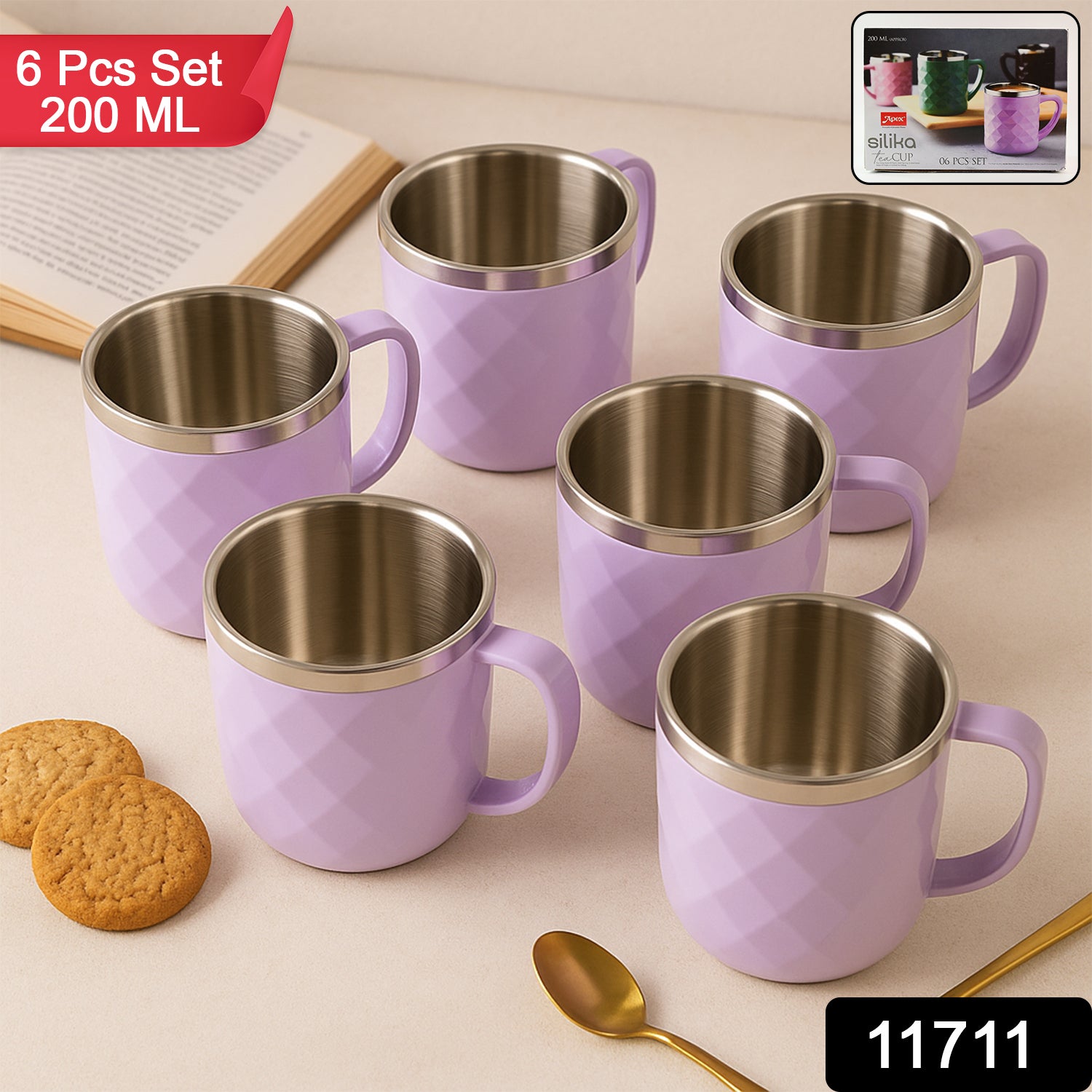 Apex Silika Approx 200 ml Tea Cup (6 Pc) - Image 2