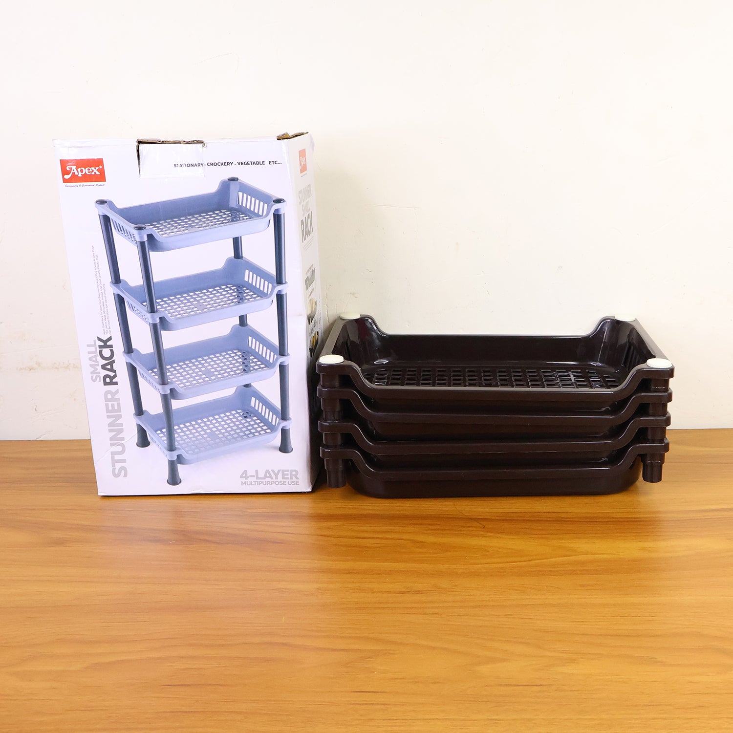 Apex 4-Layer Small Multipurpose Plastic Storage Rack - Image 8