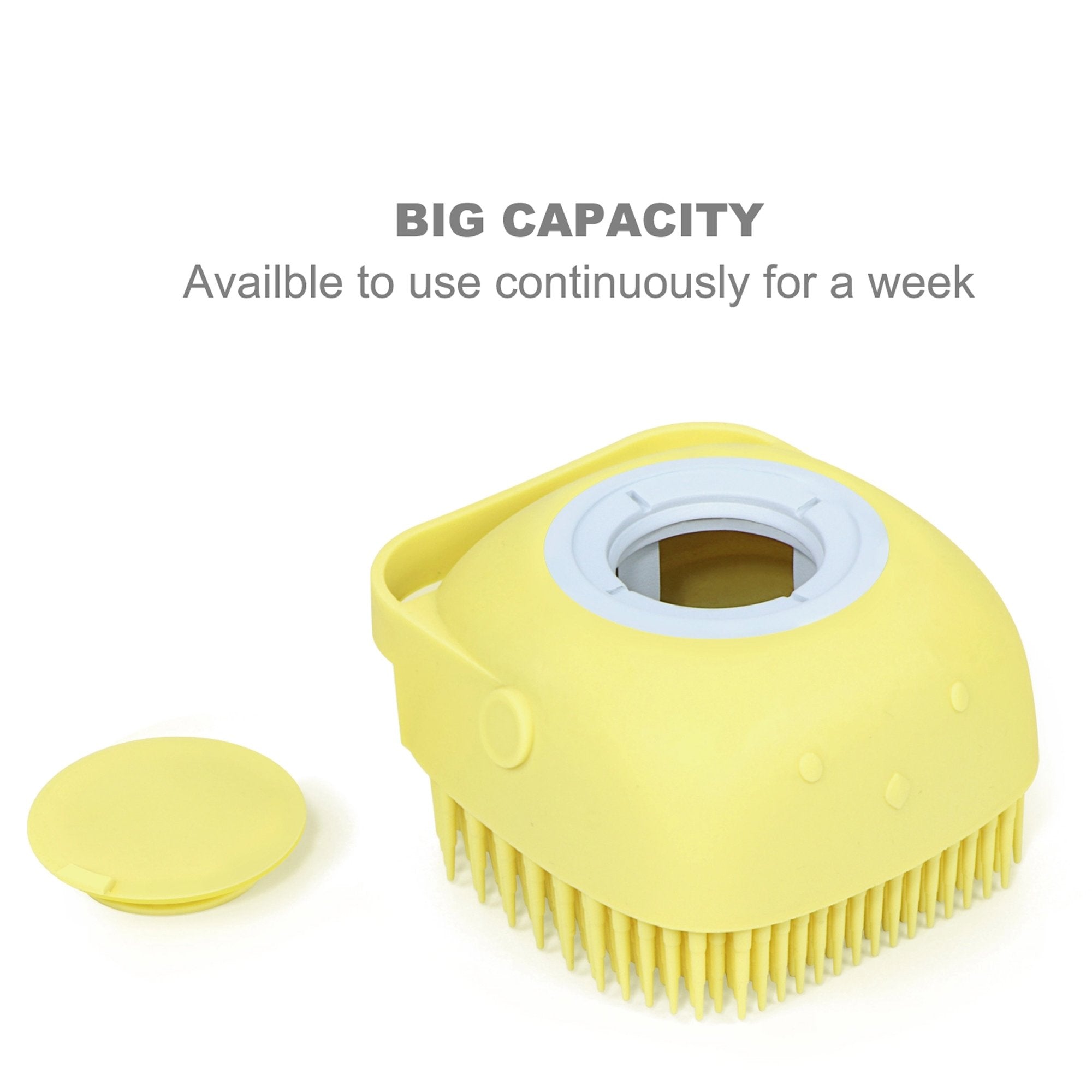 SILICONE MASSAGE BATH BODY BRUSH WITH SHAMPOO DISPENSER, SCRUBBER - Image 5