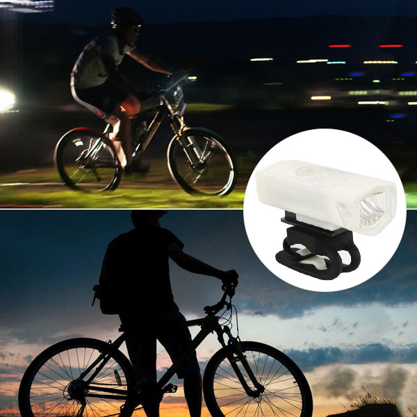 USB Rechargeable 400 Lumen Bicycle Front Headlight Cycle Light Set - Image 9