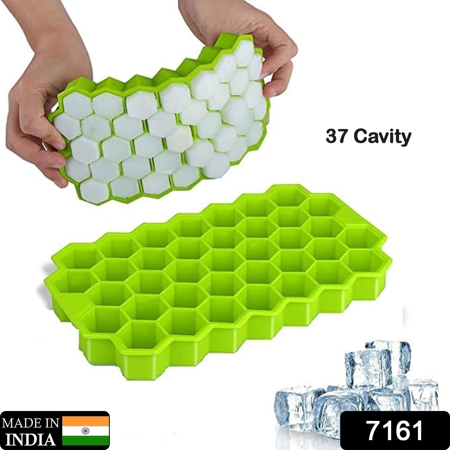 Flexible Silicone Ice Cube Tray, 37 Small Cubes , Fridge Use - Image 2