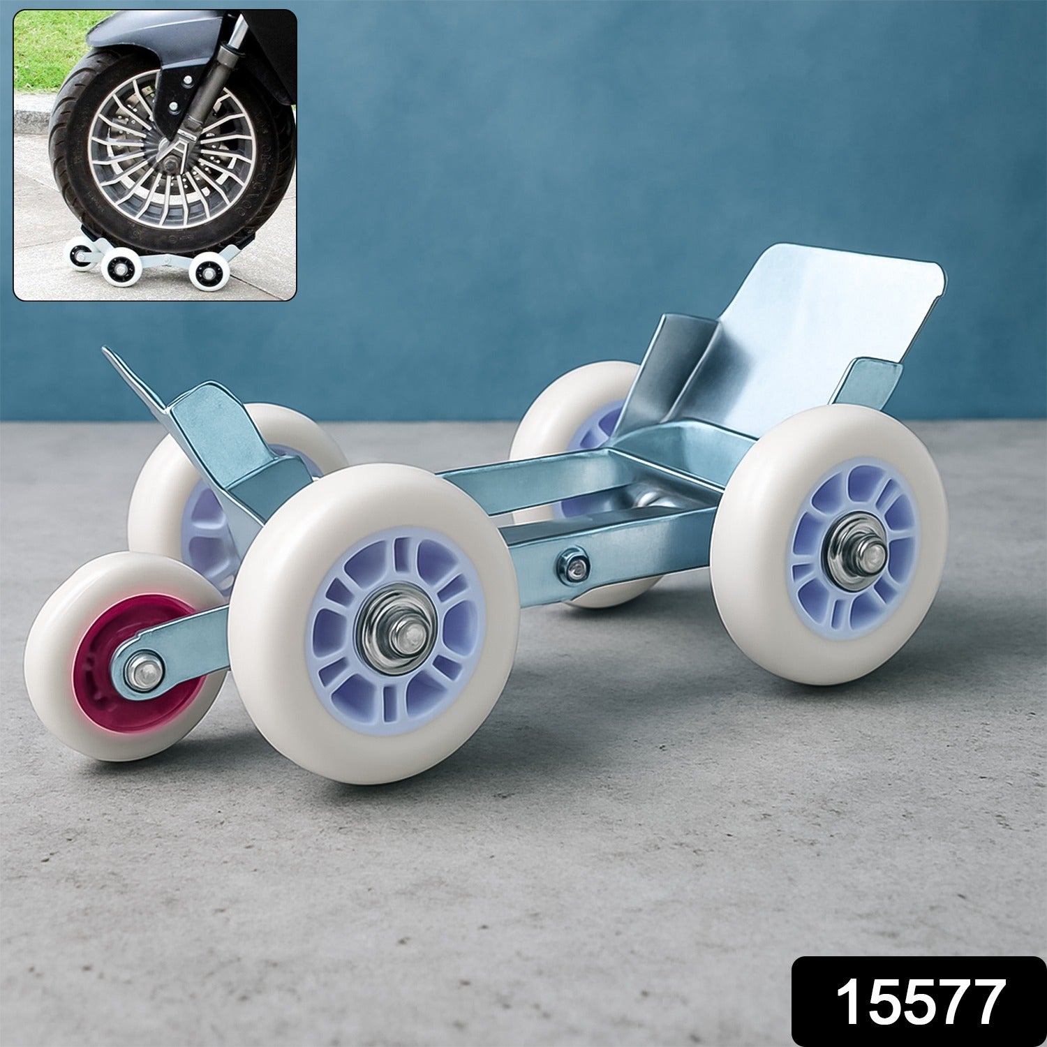 5-Wheel Emergency Bike Wheel Puller Trolley (1 Pc) - Image 2