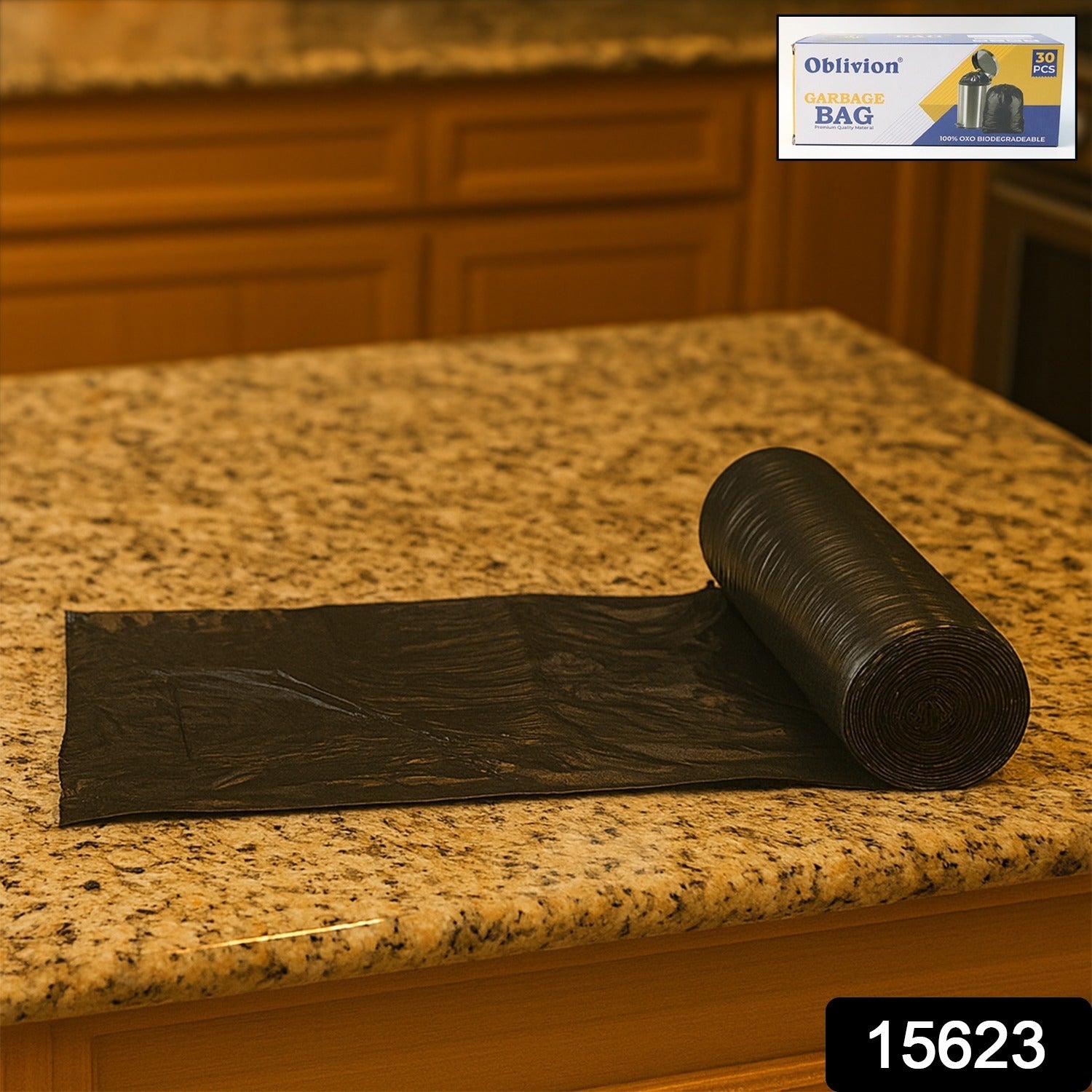 Disposable Eco-friendly Garbage / Dustbin / Trash Bag (Pack of 30) (Size 19X21) - Image 2