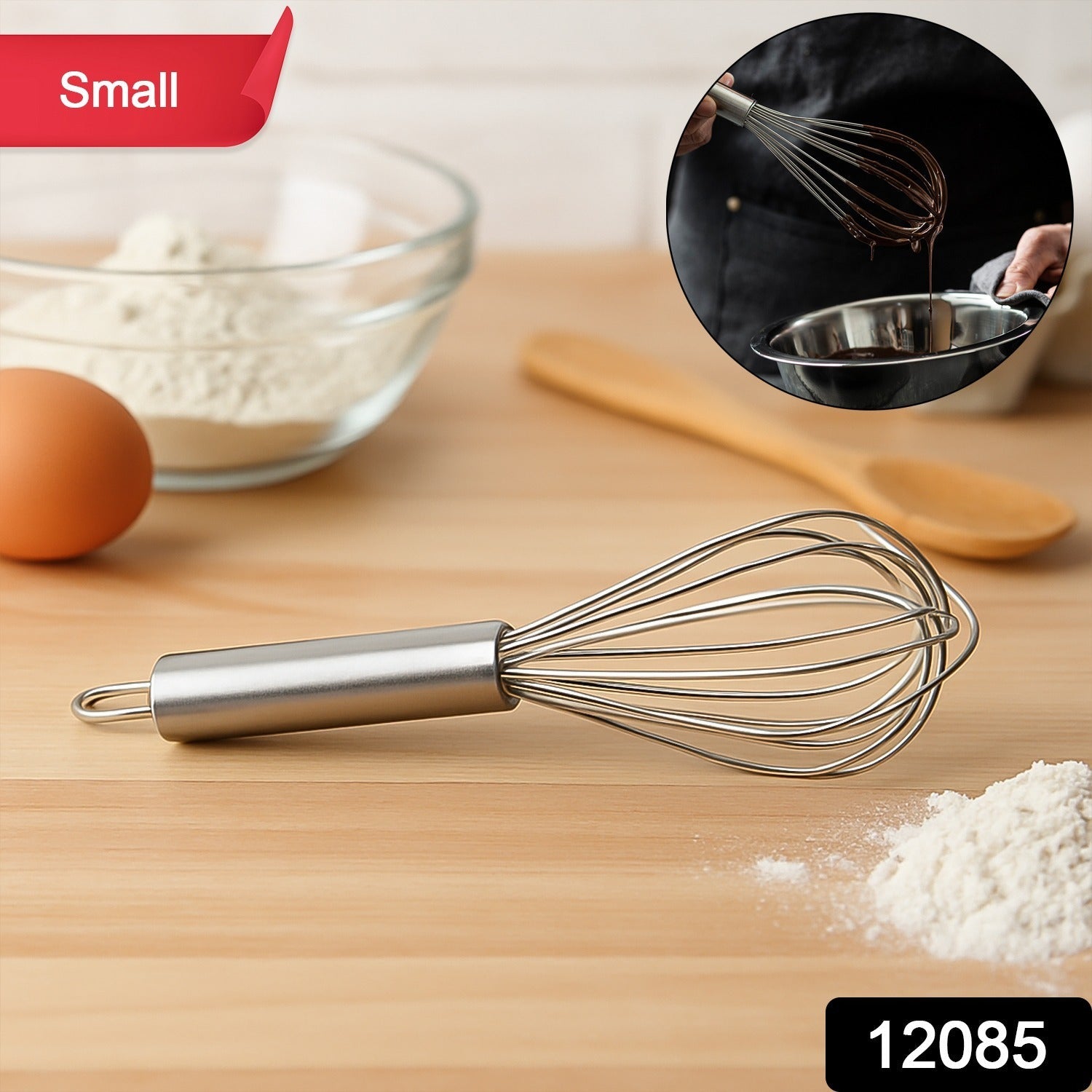 Small Stainless Steel Balloon Whisk (20cm / 1 Pc) - Image 2