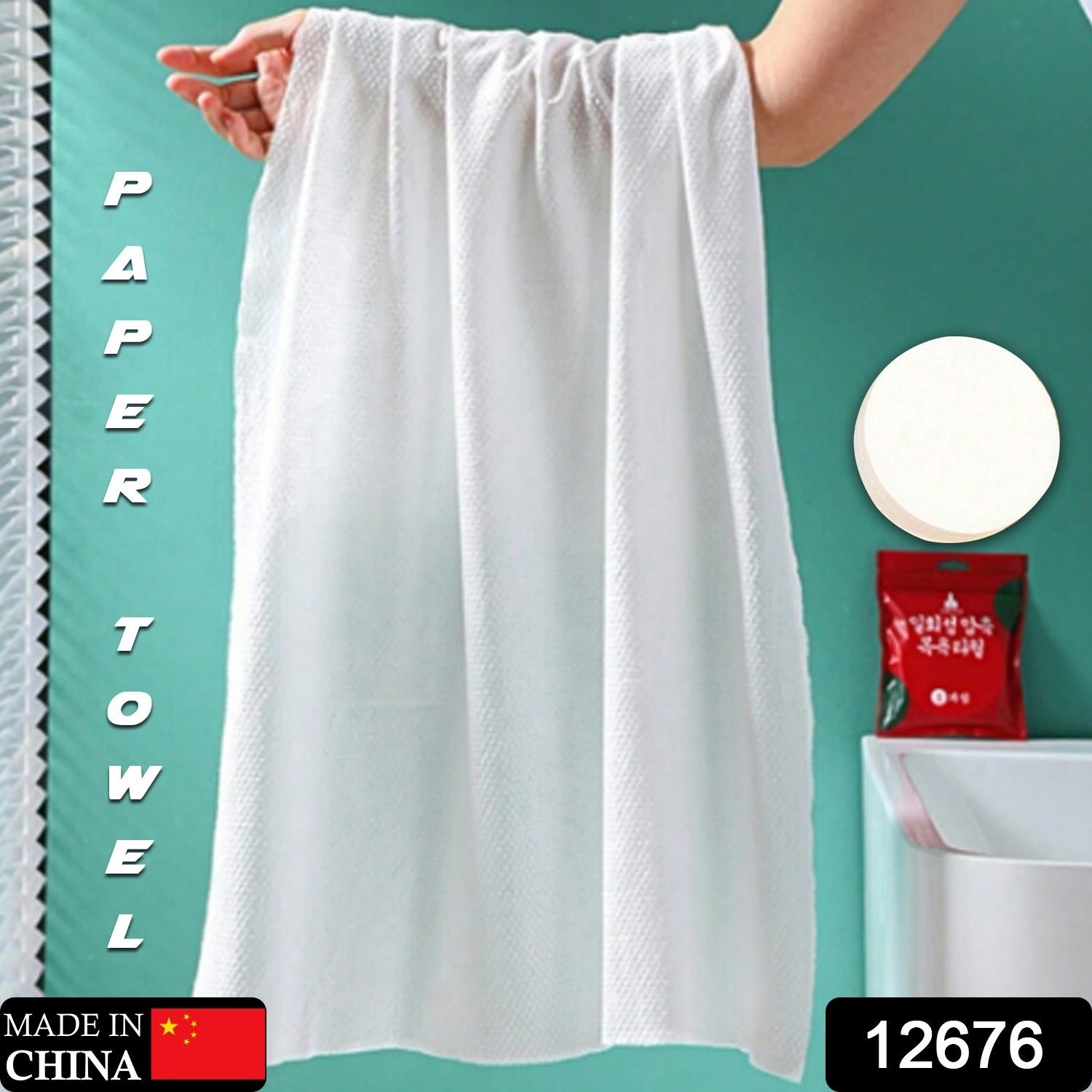 Compressed Towels Portable Disposable Compressed Cotton Coin Tissue Towel for Travel, Camping, Hiking, Sport, Beauty Salon, Home Hand Wipes (30x25 Cm) - Image 2