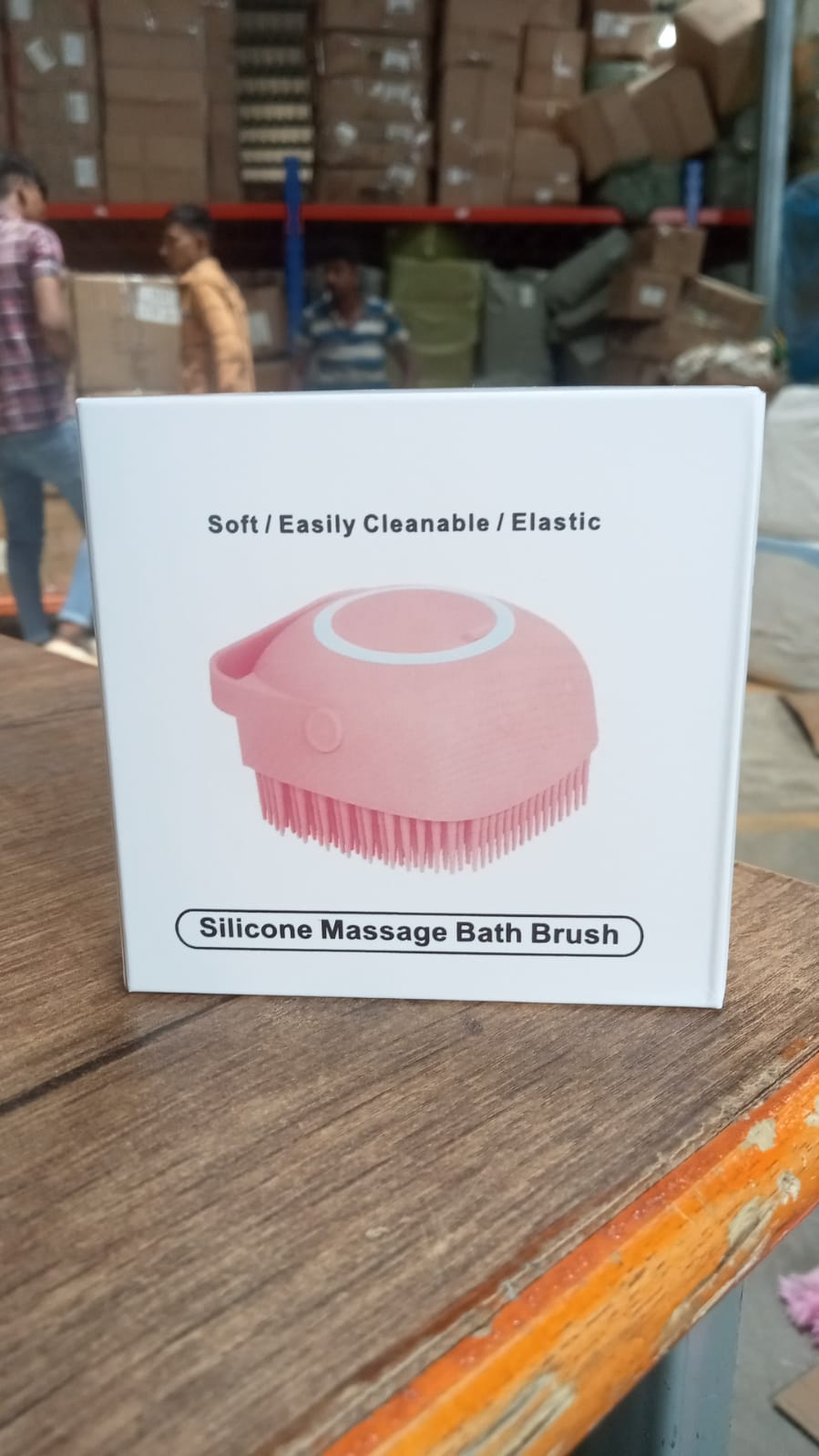 SILICONE MASSAGE BATH BODY BRUSH WITH SHAMPOO DISPENSER, SCRUBBER - Image 9