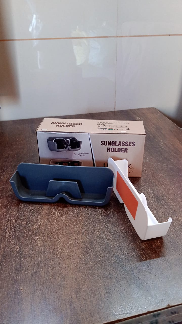 Wall Mount Sunglass Organizer Simple Space Saving Glasses Storage Box Eyewear Stand Holder for Showcase Bedroom Apartment With 2 pc Double Sided Adhesive Sticker (2 Pcs Set) - Image 9