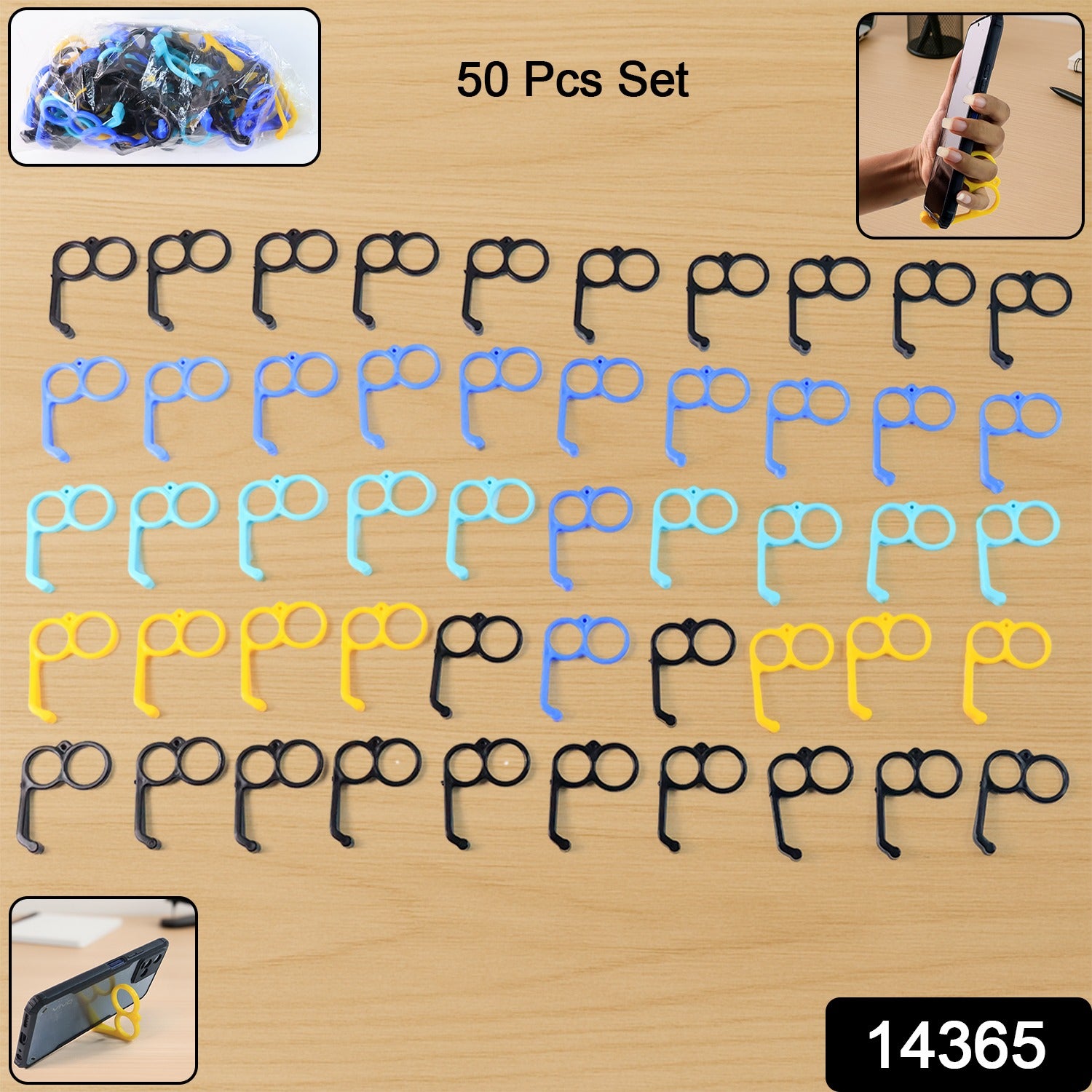 Plastic Hand Mobile Stand (Mix Color / 50 Pc) - Image 4