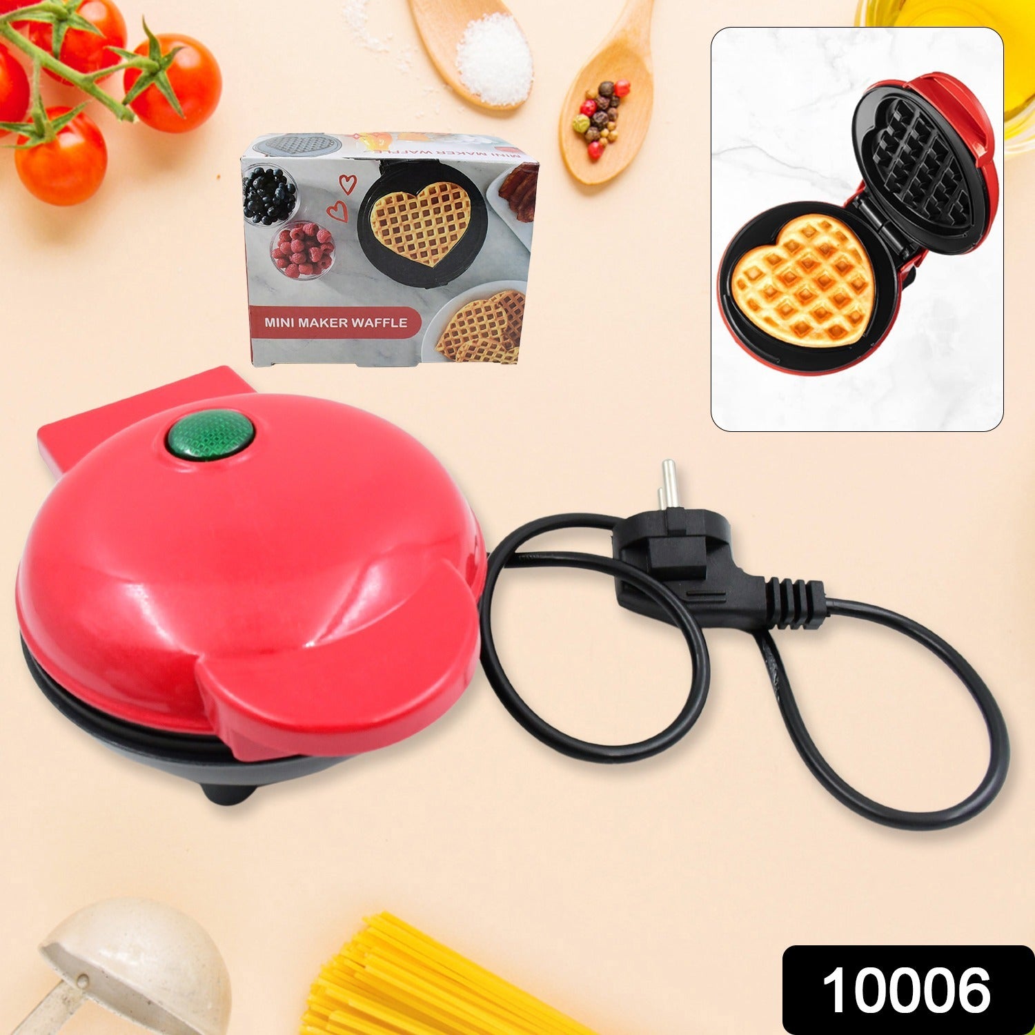 Mini Waffle Maker Machine Waffle Iron Home Appliances Kitchen Gift Easy To Clean, On-Stick Surfaces, Perfect Breakfast, Dessert, Sandwich, Pan Cakes, Paninis / Other Snacks Machine - Image 2