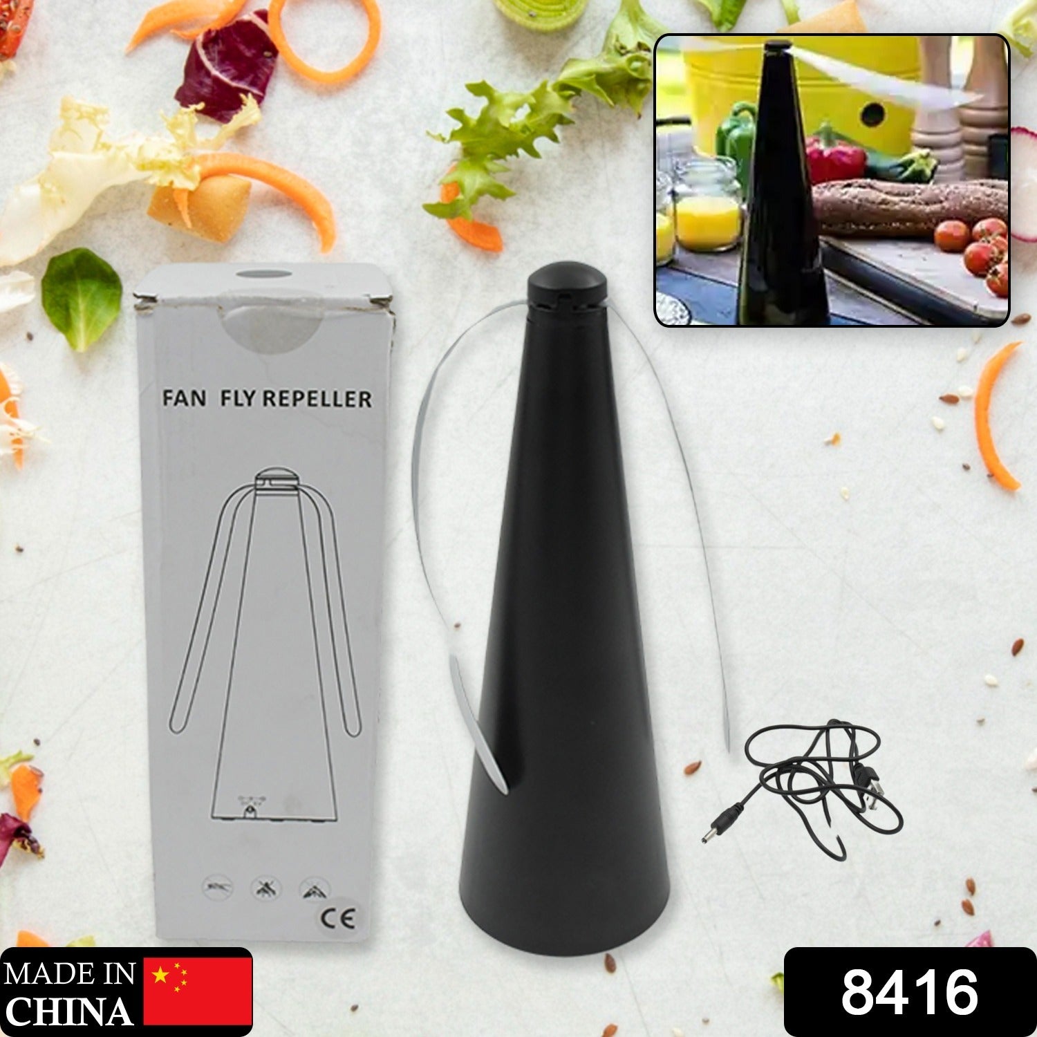 Fly Repellent Fan (Battery & USB) - Tabletop, Indoor/Outdoor, Chemical-Free - Image 2