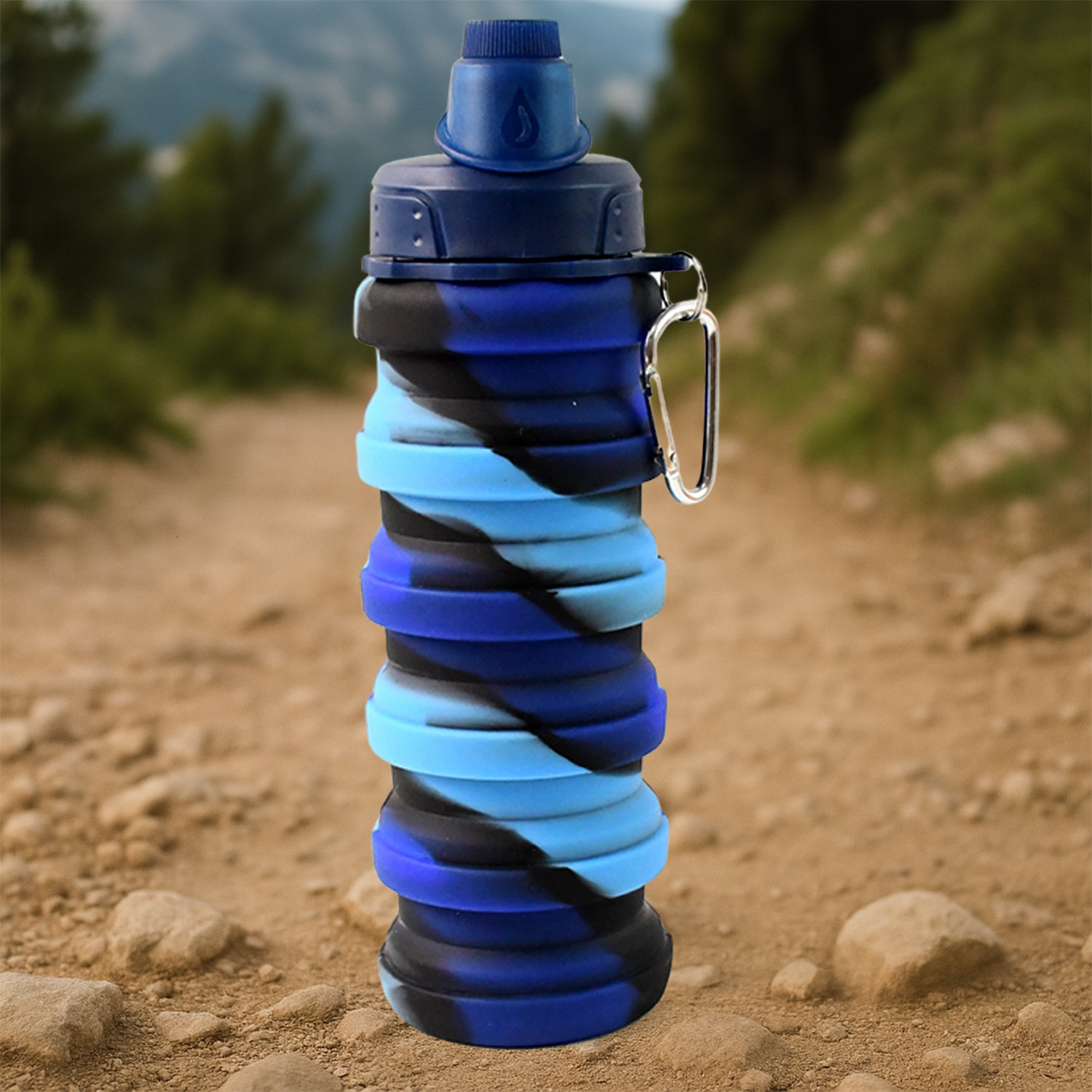 Silicone Foldable Water Bottle (1 Pc / 24 cm Foldable / 500 ML) - Image 4