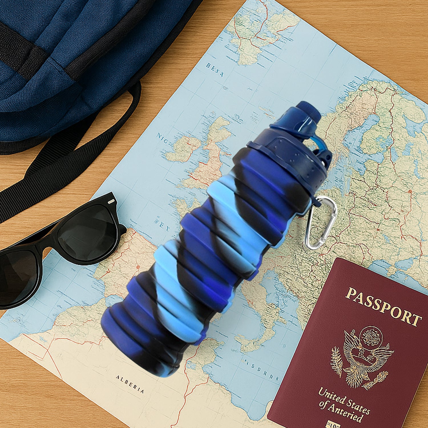 Silicone Foldable Water Bottle (1 Pc / 24 cm Foldable / 500 ML) - Image 6