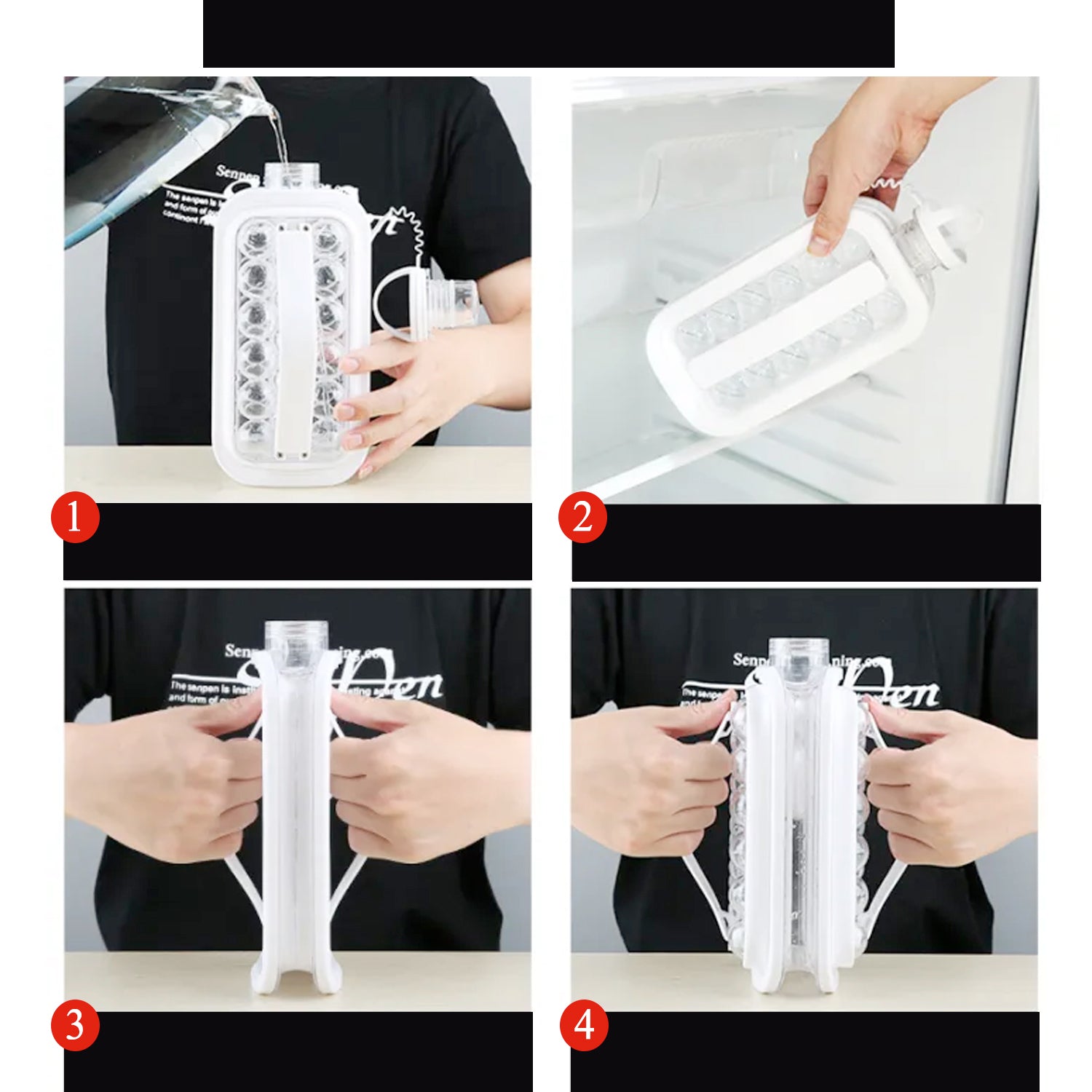 Foldable Ice Tray with Lid, 2-in-1 Ice Ball Maker - Image 7