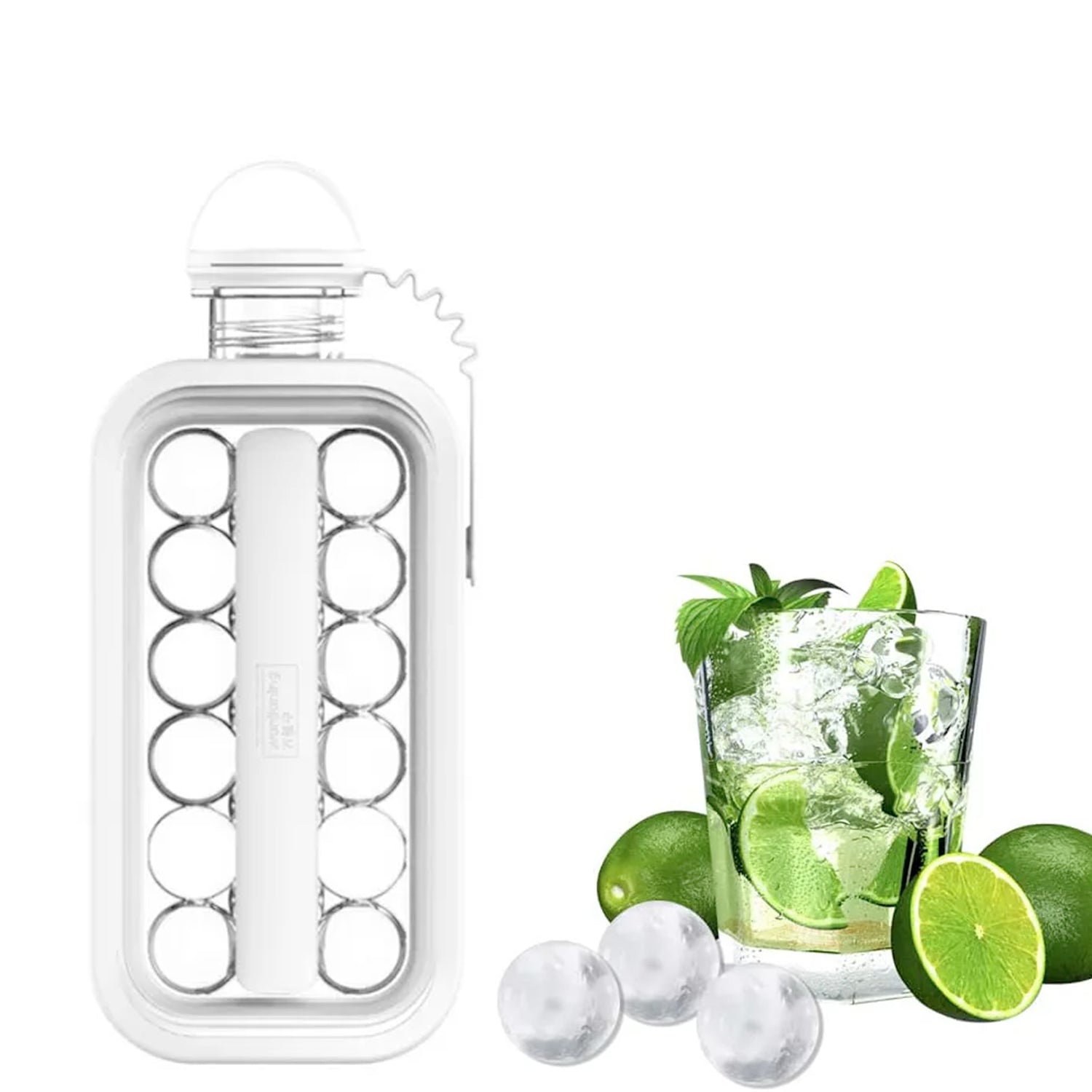 Foldable Ice Tray with Lid, 2-in-1 Ice Ball Maker - Image 4