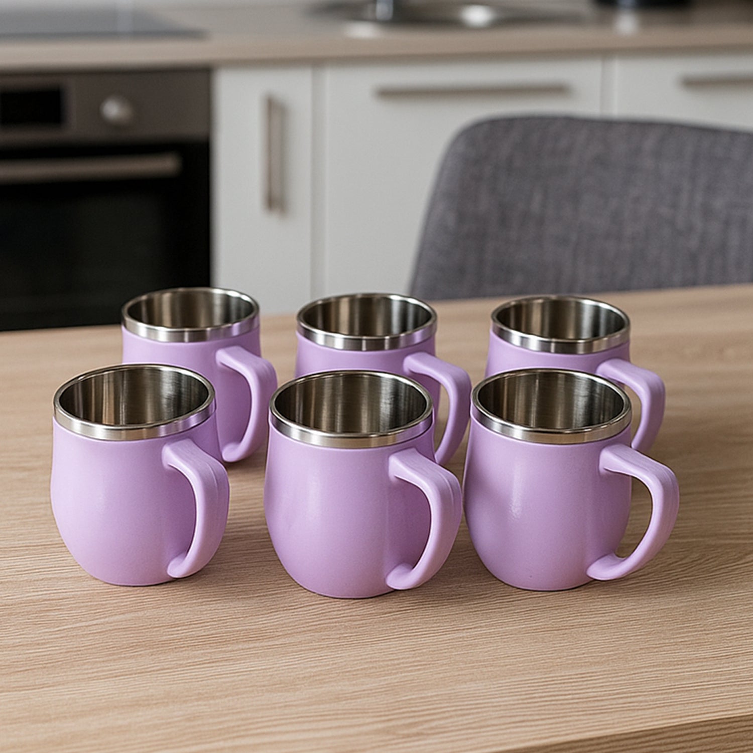 Apex Chit-Chat Double Wall Stainless Steel Mug Set (6Pc/200ml) Approx - Image 4