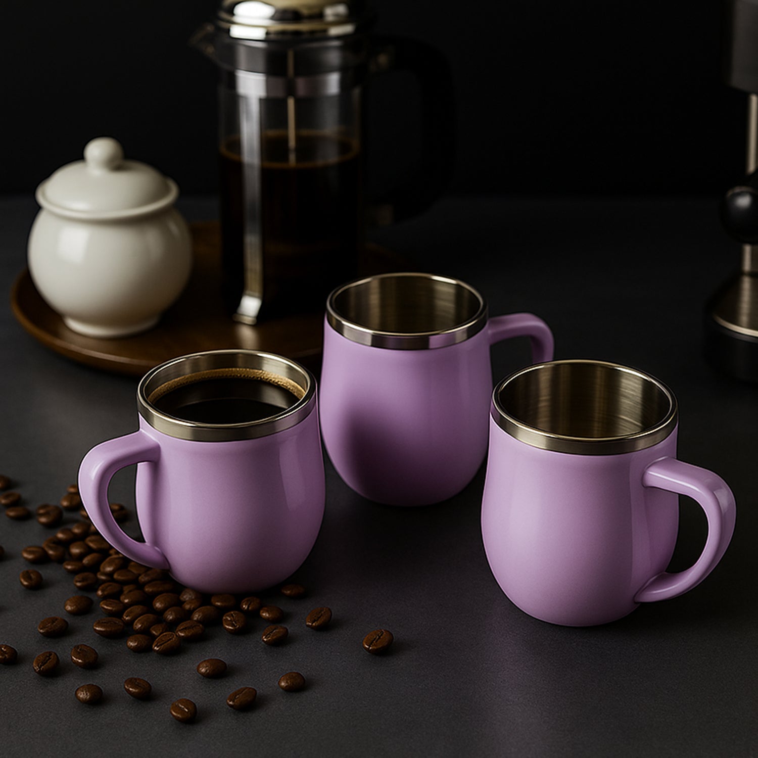 Apex Chit-Chat Double Wall Stainless Steel Mug Set (6Pc/200ml) Approx - Image 5