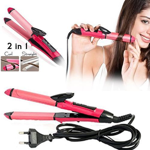 2 in 1 Hair Straightener and Curler Machine For Women | Curl & Straight Hair Iron, Hair accessories - Image 2