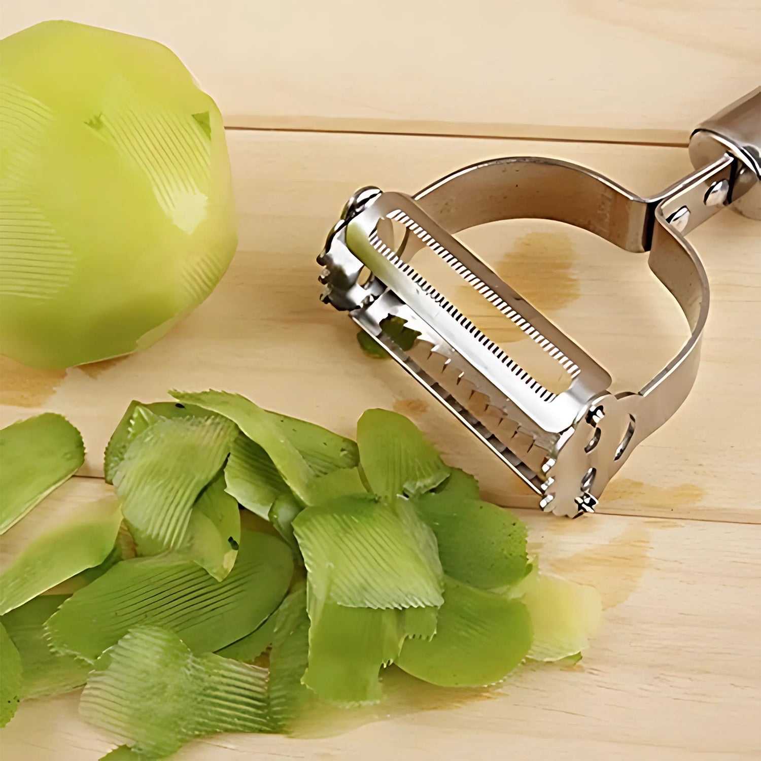 Heavy Duty 2-in-1 Multipurpose Stainless Steel Vegetable Peeler and Julienne Cutter - Image 6