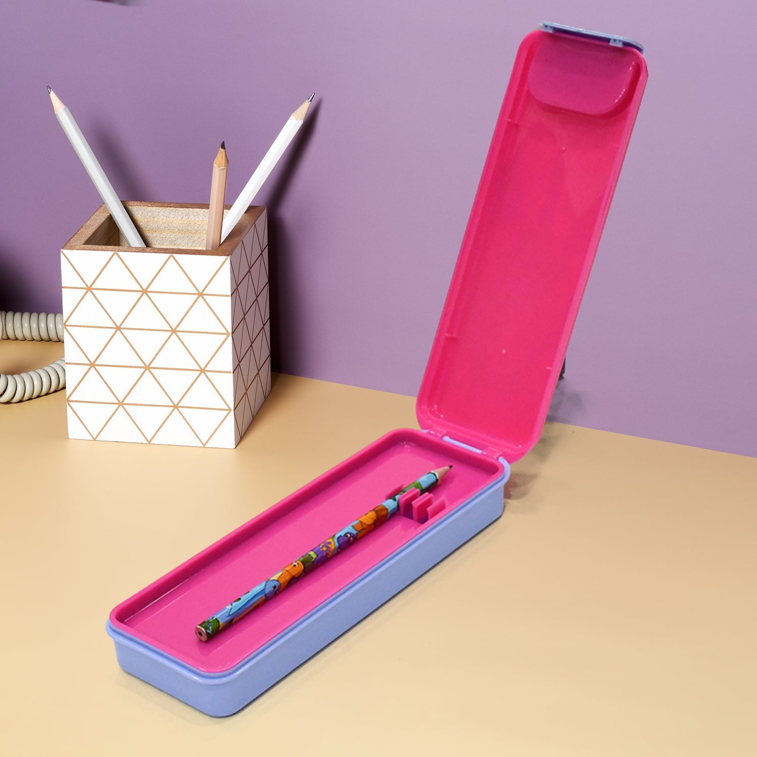 Stylish Cartoon Printed Hard Top Pencil Box for Kids (1 Pc / Mix Design) - Image 6