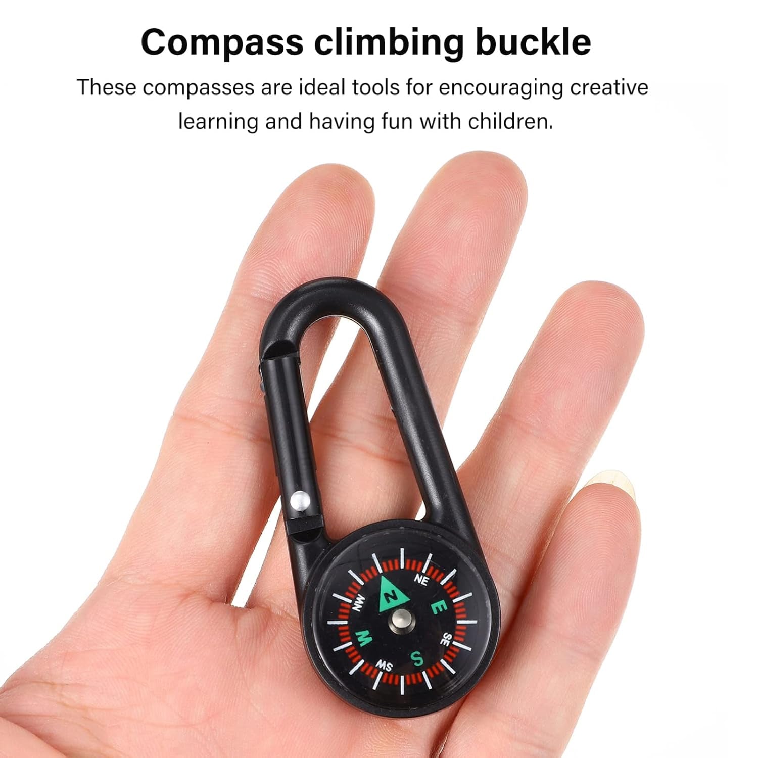 Clip Snap Hook Mini Compass (1 Pc / Mix Design) - Image 3