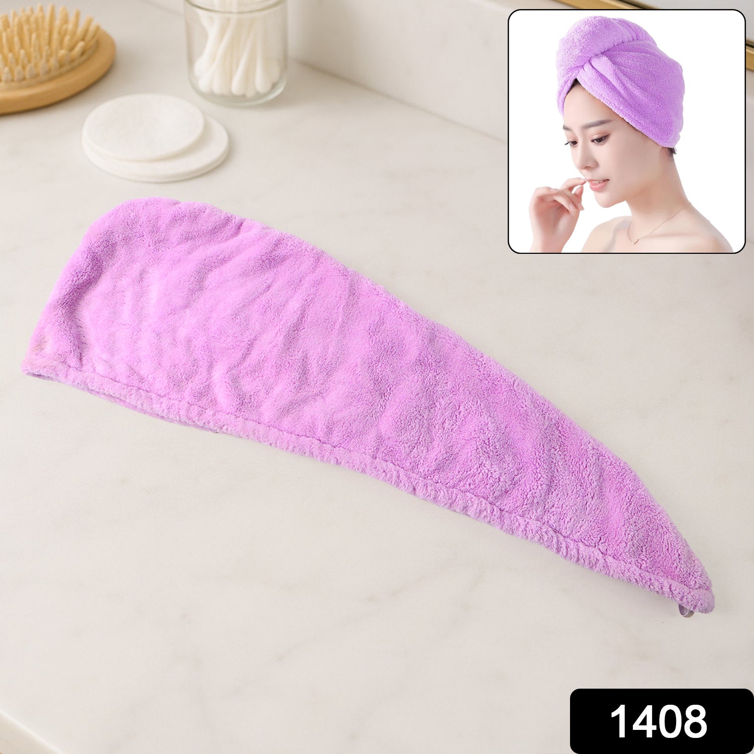 Quick Turban Hair-Drying Absorbent Microfiber Towel / Dry Shower Caps, Hair accessories - Image 2