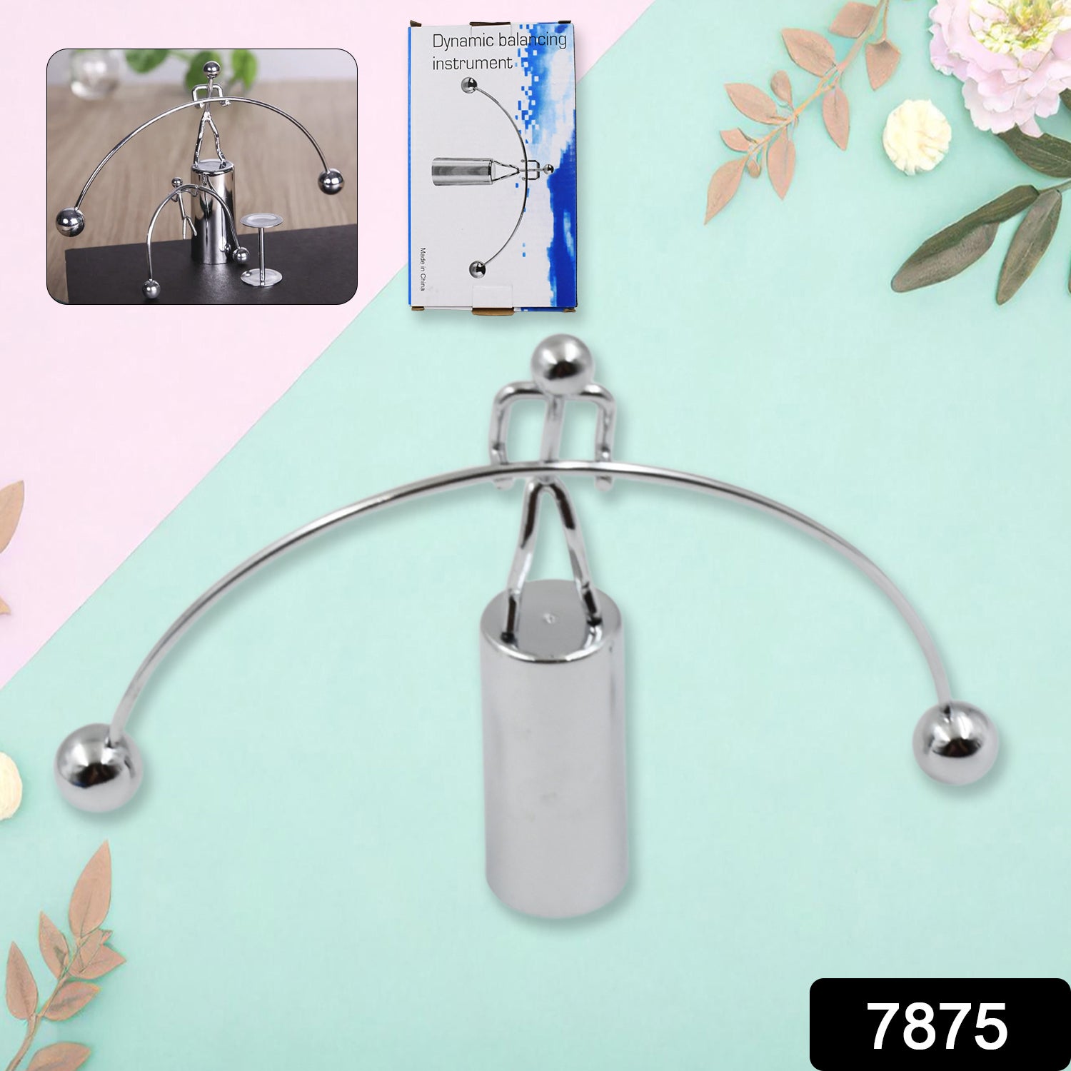 Mini Steel Balance Toy, Decoration Pendulum Newton Cradle Balance Ball Tumbler Desk Toy Metal Man Home Home Decoration Crafts - Image 2