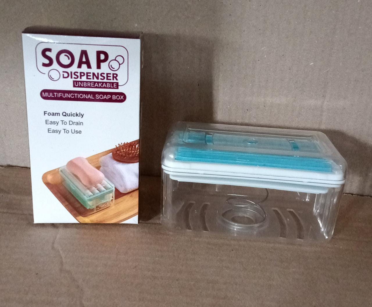 2-in-1 Portable Soap Dish & Dispenser – Multifunctional Soap Holder with Roller & Drain Holes for Bathroom, Kitchen, Home Use (1 Pc) - Image 10