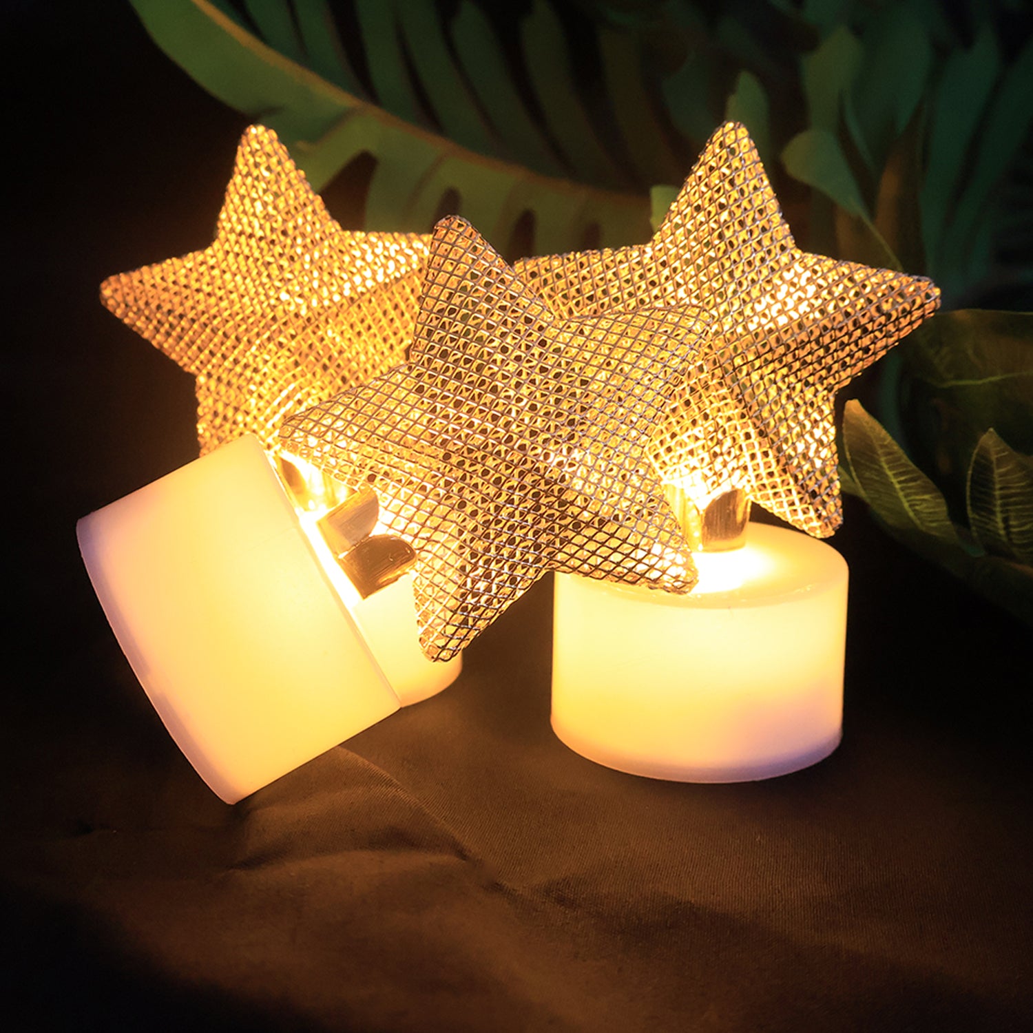 Set of 12 Decorative LED Star Candles - Image 6