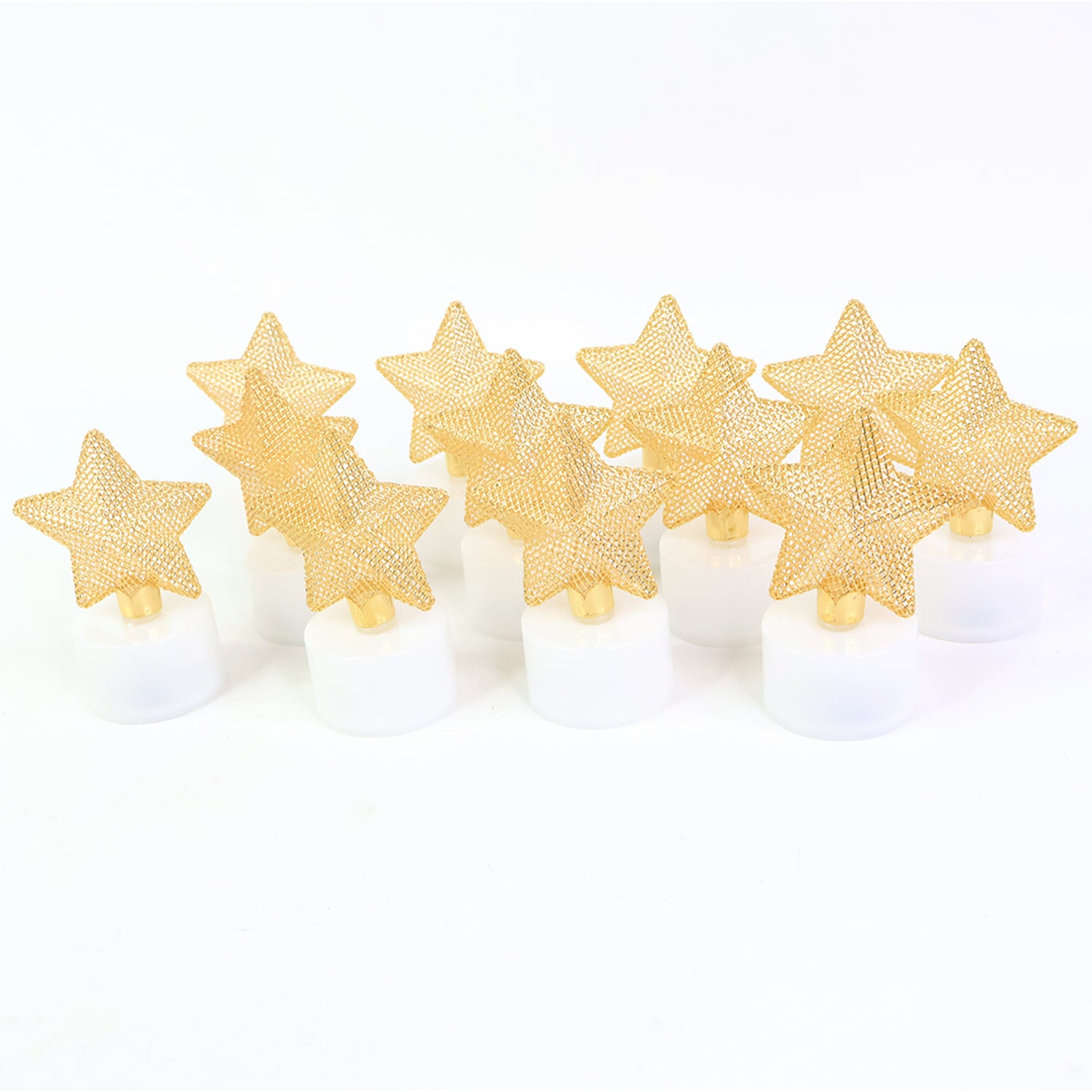 Set of 12 Decorative LED Star Candles - Image 5