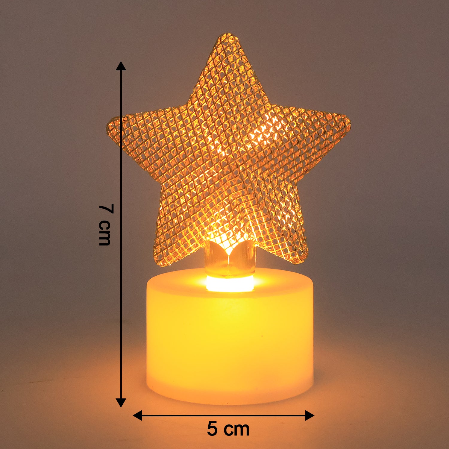 Set of 12 Decorative LED Star Candles - Image 8